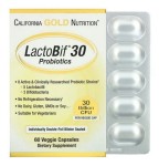 Пробиотики ЛактоБиф 30, California Gold Nutrition (Калифорния Голд Нутришн) капсулы 30 млрд КОЕ 60 шт