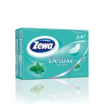 Платки носовые одноразовые, Zewa (Зева) 100 шт Делюкс ментол