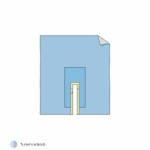 Простыня операционная стерильная, р. 260смх230см 1 шт 90 г/м2 с П-образным вырезом 15х100 см материал Tutami adsorb с укрепленной впитывающей зоной  голубая