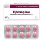 Презартан, таблетки покрытые пленочной оболочкой 50 мг 30 шт