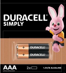 Батарейки, Duracell (Дюраселл) №2 арт. LR03 Симпли ААА алкалиновые 1.5 V